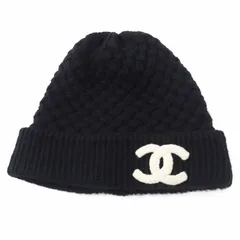 レア　新品未使用タグ付　CHANEL❤︎ロゴニット帽 CHANEL シャネル ニット帽 AAA204 B17041 レディース カシミヤ
