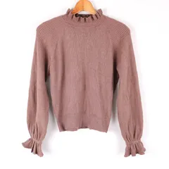 グレイル  ニット セーター 長袖 リブ 無地 トップス レディース Lサイズ グレー GRL 【中古】