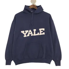 80年代 USA製 SPORTSWEAR YALE イェール スウェット パーカー カレッジ ネイビー (メンズ L) 中古 古着 A4195