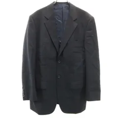 Pierre Cardin ピエールカルダン ウール100% ストライプ スーツジャケット 98AB ブラック テーラードジャケット メンズ 古着