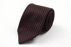 ダーバン ブランド ネクタイ シルク 小紋柄 メンズ ブラック Durban 【中古】