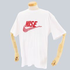 新品　Tシャツ　白　紳士　ナイキ　パロディ　NIKE　NISE　婦人　ゆったり　おもしろ　ネタ　SNS　映え　バズり　可愛い