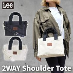 Lee リー 2WAY スクエア トートバッグ ショルダーバッグ コンパクト ショルダートート コットン メッシュ レディース キャンバス 帆布 ブラック ホワイト