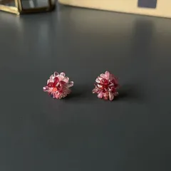 マルチカラースピネル_ダリアのピアス