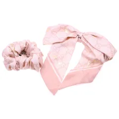新品 GUCCI グッチ GG シュシュセット リボンヘアゴム ピンク GGシルクジャカード シュシュピンク | GUCCI公式