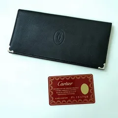 カルティエ パリス マスト ドゥ カルティエ 長財布 ブラック ボールド 