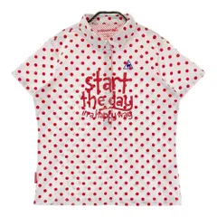 サイズ：LL LECOQ GOLF ルコックゴルフ  半袖ポロシャツ ドット柄 レッド系 [240101324899]# ゴルフウェア レディース ストスト