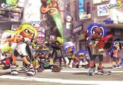[중고] 포스터 오징어! 더블 포스터 (팔개) 집합 [Splatoon3 (스플라툰 3)]닌텐도 DREAM 2022년 12월호 부록