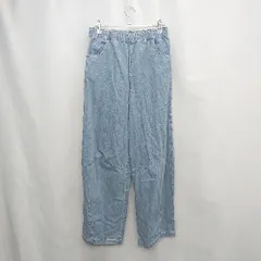 ◇ Θ ◎●未使用● DOUBLEFLAGS ウエストゴム ハートポケットデニム サイズF ライトブルー レディース E  【1502180036989】