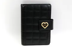 サマンサタバサ プチチョイス 手帳 本革 レザー スケジュール帳 文房具 ブランド レディース ブラック Samantha Thavasa 【中古】