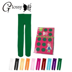 カラータイツ キッズタイツ 80デニール 厚手 グリーン (OA-704J) 全10色 イベントグッズ ハロウィン クリスマス