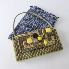 ジャマンピュエッシュ JAMIN PUECH パーティーバッグ/カーキ クラッチバッグ モチーフ 装飾 スパンコール【2400014552478】