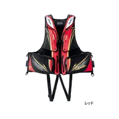 値下げオマケ付美品がまかつフローティングベストGM−2188レッド、Lサイズ Gamakatsu がまかつ/Gamakatsu フローティングベスト ブラック