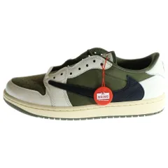 NIKE (ナイキ) ×TRAVIS SCOTT AIR JORDAN 1 LOW OG REVERSE OLIVE DM7866-200 トラヴィススコット エアジョーダン1 ローカットスニーカー カーキ US9/27.0cm