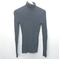 ◇ UNIQLO ユニクロ タートルネック 長袖 リブニット サイズ3 ネイビー レディース E  【1407180031005】