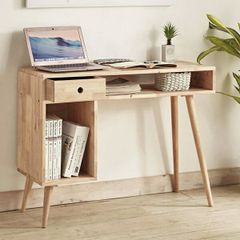 本日限定価格【美品】LOWYA [幅115] コンソールデスク 単品 ラタン調
