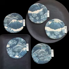 和柄コースター 5枚セット【藤雲】