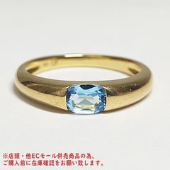 ※併売商品※◆中古状態良好◆VENDOME AOYAMA【ヴァンドーム青山】アクアマリンリング K18YG イエローゴールド レディース　M1041