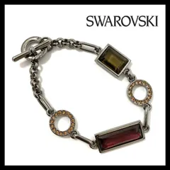 【SWAROVSKI】ブレスレット クリスタル サークル ラウンド カラーストーン スワロフスキー (MM-516)