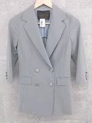 ◇ Jewel Changes ジュエル チェンジズ UNITED ARROWS 2B 長袖 ダブル テーラード ジャケット 36 グレー *  【1002799908818】のサムネイル
