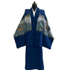 子供 羽織 着物 長襦袢 セット No.806 濃藍色 留紺色 男の子