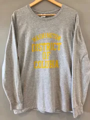 RUSSELL ATHLETIC ラッセル アスレチック ロンT Tee ４段プリント イエロー グレー 灰 × 黄 メンズ Mサイズ