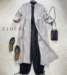新品clocheコットンシアーシャツカーディガングレージュコットンシャツワンピース長袖シアーシャツ