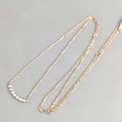 18金 K18ＰＧ レディース ダイヤ付きネックレス 1.02ｇ 40㎝  C276