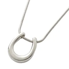 【B：シルバー×ワンサイズ】[Cream dot. クリームドット公式] ネックレス レディース  金属アレルギー ニッケルフリー ヴィンテージ調 艶消し マット スネークチェーン u字 u型 馬蹄 ぷっくり メタル 大人 シンプル 