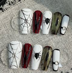 ネイルチップつけ爪　001スパイダー　Mサイズ