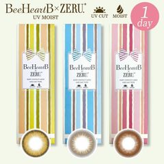 (正規取扱SHOP) カラコン ビーハートビー ワンデー by ゼル UV Moist 1箱10枚 BeeHeartB 1day by ZERU. 1日使い捨て ワンデー フチぼかし 度なし ±0.00