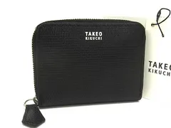 ■新品■未使用■ TAKEO KIKUCHI タケオキクチ レザー コインケース コインパース 小銭入れ メンズ ブラック系 FH5222