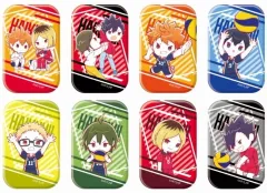 【中古】バッジ・ビンズ 全8種セット 「ハイキュー!! GraffArt トレーディングスクエア缶バッジ」