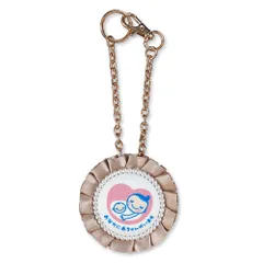 新品 【cocomam】マタニティロゼット フリルリボンキーホルダー 両面タイプ ママになるみなさまへ ギフト プレゼント お祝い 日本製 マタニティマーク (10ブロンズブラウン)