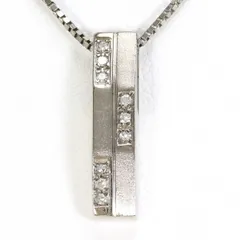 K14WG　ネックレス　necklace　ダイヤ　総重量約2.3g　約40cm