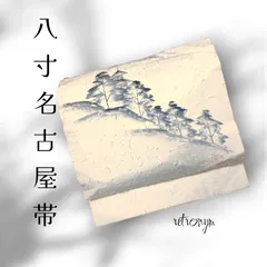 名古屋帯 正絹 作家物 髭紬 手描き山景色 九寸U-7618 名古屋帯 正絹 作家物 髭紬 手描き山景色 九寸U-7618 - メルカリ