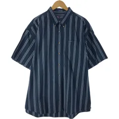 古着 90年代 ラルフローレン Ralph Lauren CHAPS チャップス 半袖 ボタンダウン ストライプシャツ メンズXXL相当 ヴィンテージ/eaa537262