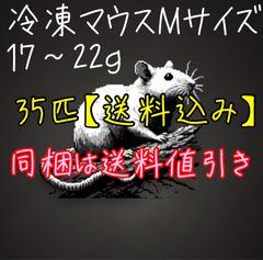 【送料込み】国産冷凍マウスMサイズ×35匹(17g〜22g)