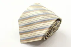 シャルル・ジョルダン ブランドネクタイ ストライプ柄 マルチカラー シルク メンズ ベージュ CHARLES JOURDAN 【中古】