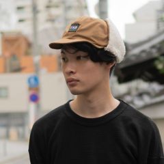 【帽子　キャップ　秋冬】ナイロンワッペンボアアンパイアキャップ WS-50618 　もこもこ　つばが短い　キャップ　防寒　男女兼用　ユニセックス　メンズ　レディース　スノボ　スキー　雪山　暖かい　雪　スノー
