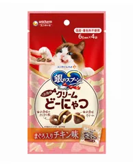 【同梱不可】【10個セット】銀のスプーンおやつお魚味クリームどーにゃつまぐろ入りチキン味24g