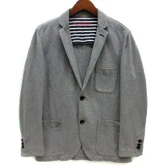 バーバリーブラックレーベル BURBERRY BLACK LABEL 鹿の子 テーラード ジャケット 2B グレー 2