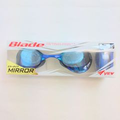Blade　スイミングゴーグル　Sサイズ　ミラータイプ　ブルー ノンクッション V121MR SKBL