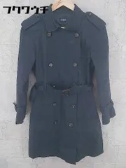 ■ JOURNAL STANDARD ジャーナルスタンダード ウエストベルト 長袖 トレンチ コート Mサイズ ネイビー レディース 【中古】 【1002798772359】