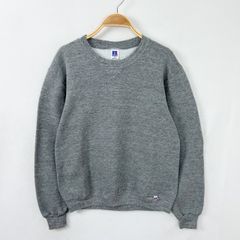 【フォロワー様クーポン配布中！】USA製 アメリカ製 Russell athletic ラッセルアスレチック 前V 前ガゼット 無地 スウェット トレーナー プルオーバー 輸入古着 海外古着 US古着 メンズ ノームコア グレー Mサイズ【S83】