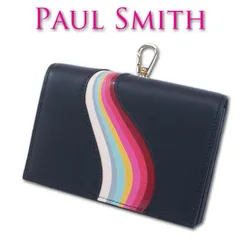 ポールスミス Paul Smith 牛革 センタースワール カードケース レディース ブラック 黒 スペイン製 プレゼント ギフト クリスマス