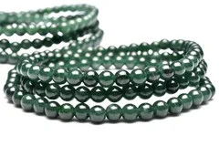 グアテマラ産◇希少マンサーノ翡翠 ブルージェダイト 青翡翠 4.5mm 3連タイプ ブレスレット パワーストーン 天然石 _BG4975-45