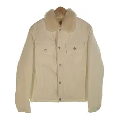 MAISON KITSUNE メゾンキツネ Corduroy Trucker Jacket コーデュロイ トラッカージャケット ボア クリーム KML-1553-B Size L
