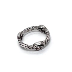 美品★ GUCCI グッチ インターロッキングGG チェーン リング 指輪 シルバー925 10号