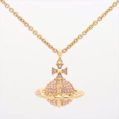 Vivienne Westwood ヴィヴィアンウエストウッド オーブ ネックレス GP×ラインストーン ゴールド